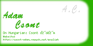 adam csont business card